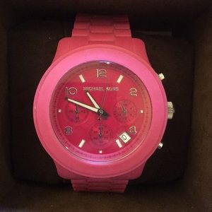 Rare Pink Silicon Micheal Kors Watch